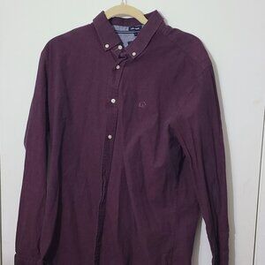 Rhino Rugby Purple Casual Dress Shirt Large
